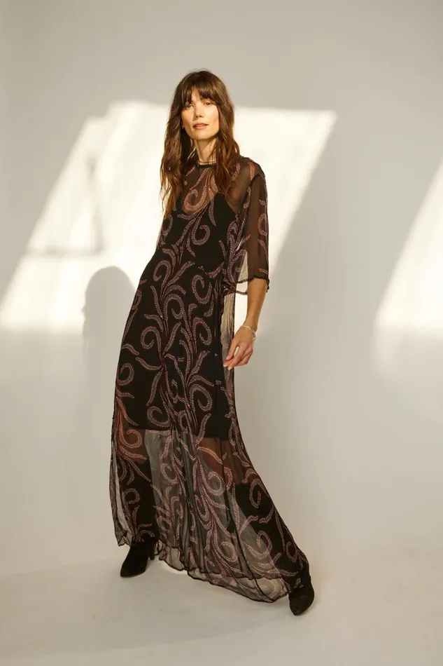Women Natalie Martin Dresses Lily Dress Feather Chiffon