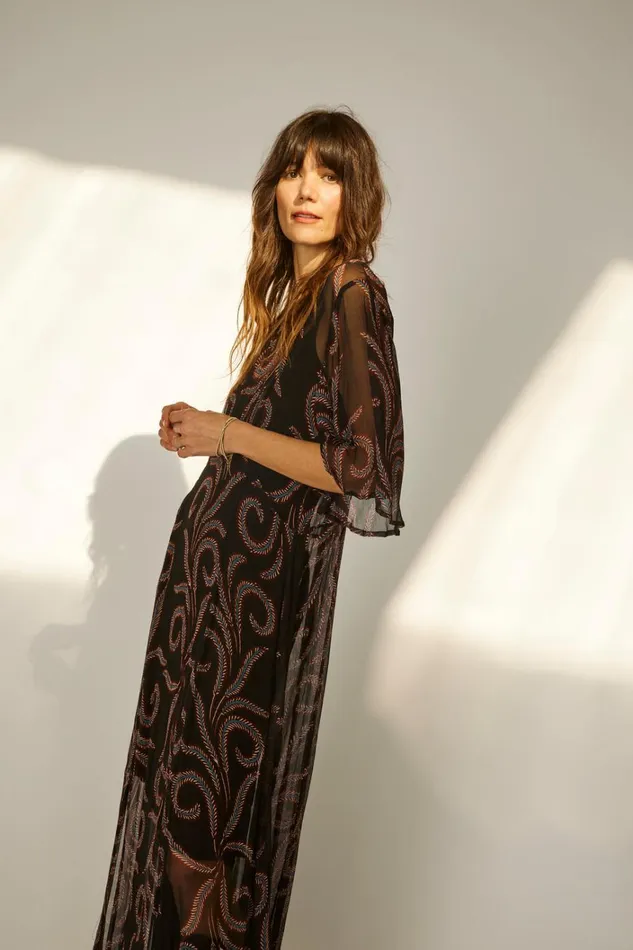 Women Natalie Martin Dresses Lily Dress Feather Chiffon