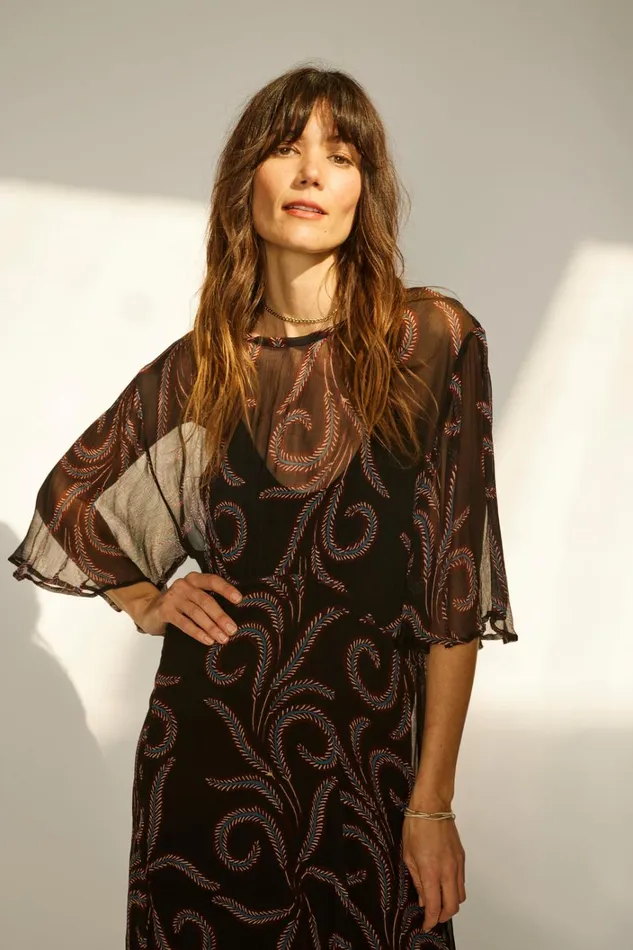 Women Natalie Martin Dresses Lily Dress Feather Chiffon