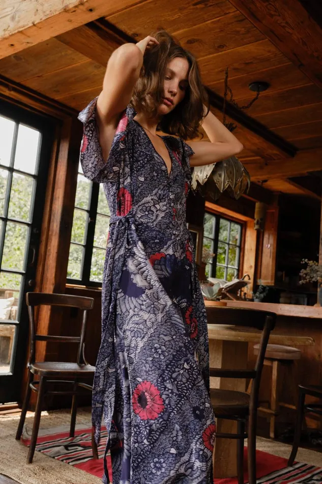 Women Natalie Martin Dresses Monica Dress Peacock Ink Women Natalie Martin Dresses Monica Dress Peacock Ink