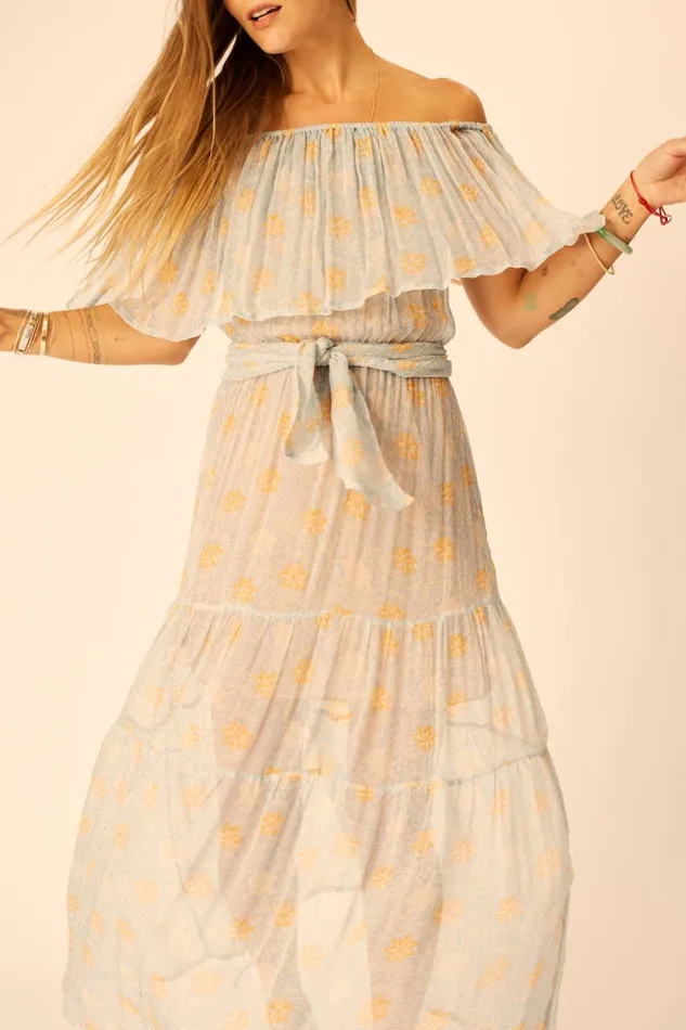Women Natalie Martin Dresses Naomi Dress With Sash Snowflake Tangerine