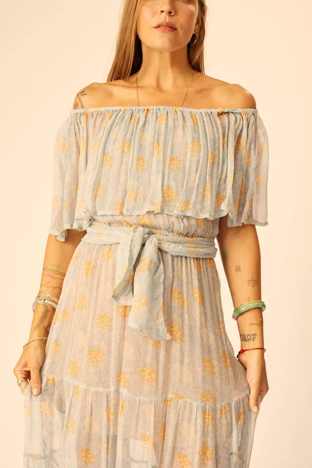 Women Natalie Martin Dresses Naomi Dress With Sash Snowflake Tangerine
