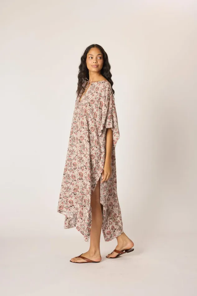 Women Natalie Martin Dresses Paulina Caftan Heirloom Rose