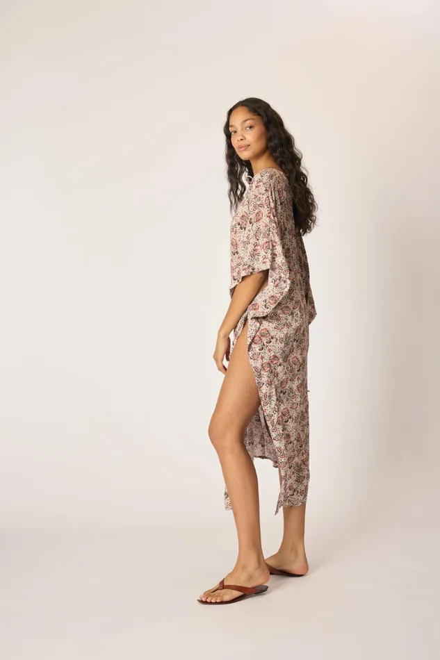 Women Natalie Martin Dresses Paulina Caftan Heirloom Rose