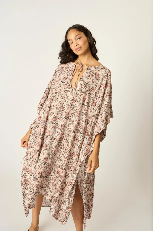 Women Natalie Martin Dresses Paulina Caftan Heirloom Rose