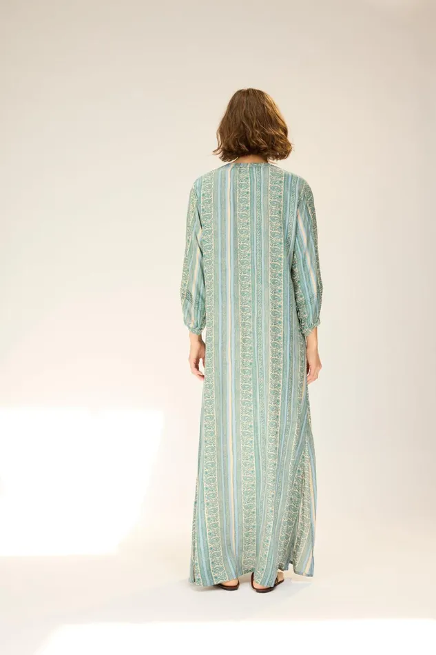 Women Natalie Martin Dresses Sammie Maxi Paisley Stripe Pool