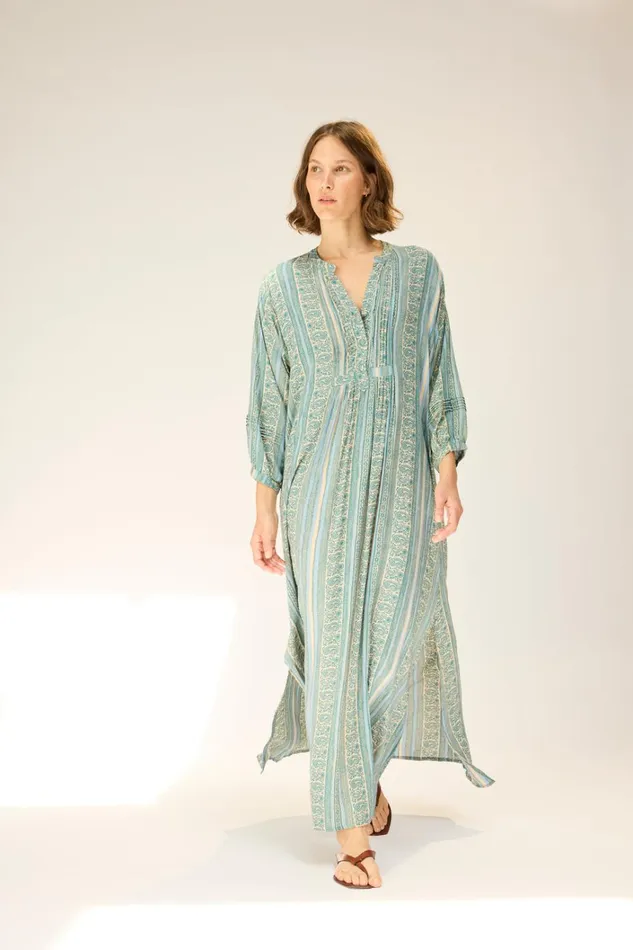 Women Natalie Martin Dresses Sammie Maxi Paisley Stripe Pool