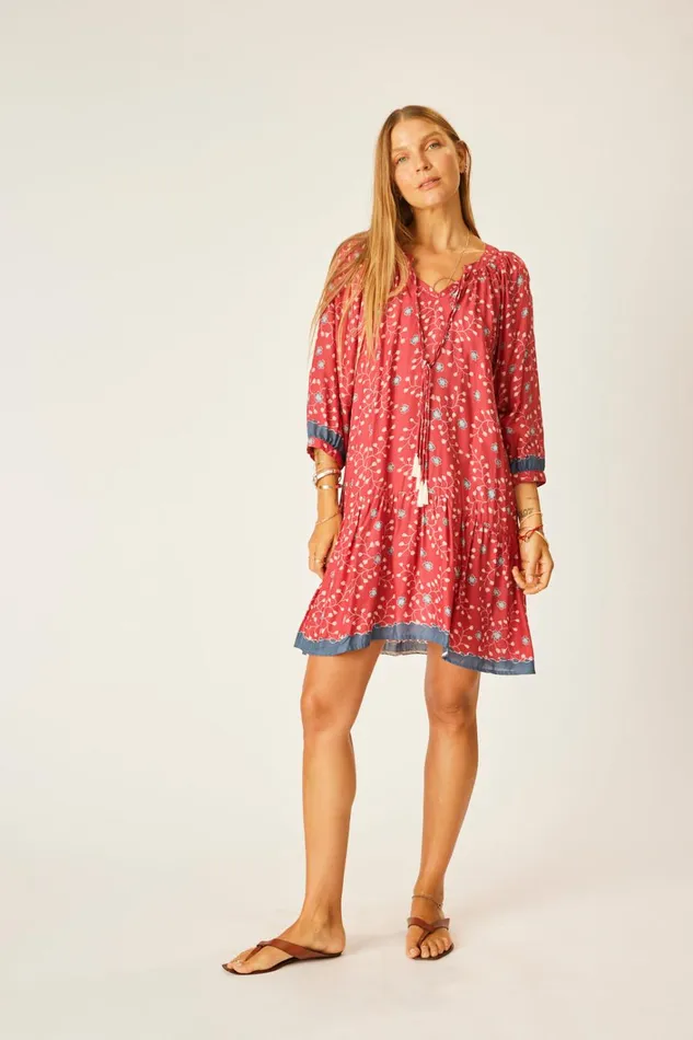 Women Natalie Martin Dresses Stevie Dress Pinwheel Barn Red Women Natalie Martin Dresses Stevie Dress Pinwheel Barn Red