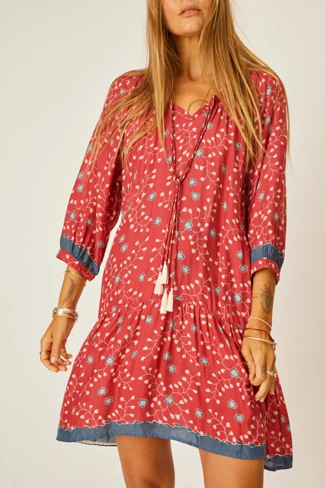 Women Natalie Martin Dresses Stevie Dress Pinwheel Barn Red Women Natalie Martin Dresses Stevie Dress Pinwheel Barn Red