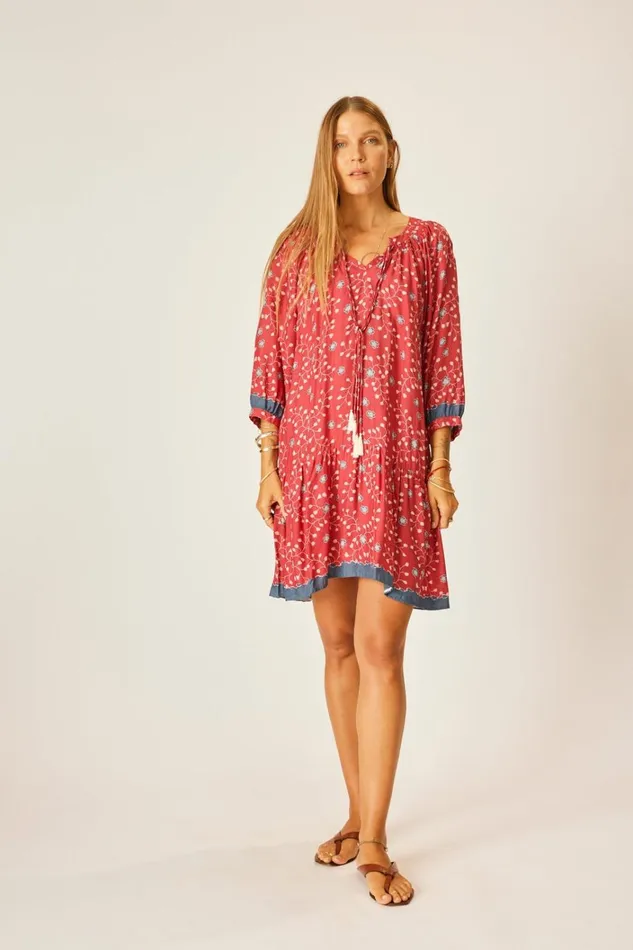 Women Natalie Martin Dresses Stevie Dress Pinwheel Barn Red Women Natalie Martin Dresses Stevie Dress Pinwheel Barn Red
