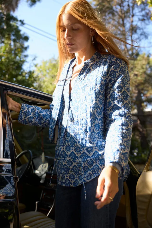 Women Natalie Martin Jackets and Vests Saskia Jacket Fleurdelis Blue