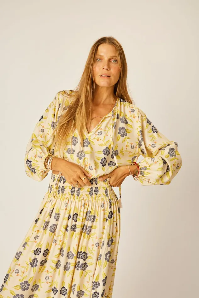 Women Natalie Martin Tops Amelia Top Prairie Indigo