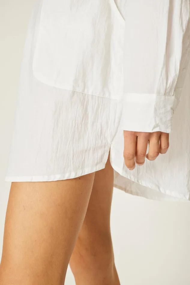 Women Natalie Martin Tops Aprs Swim Shirt White Flat Cotton