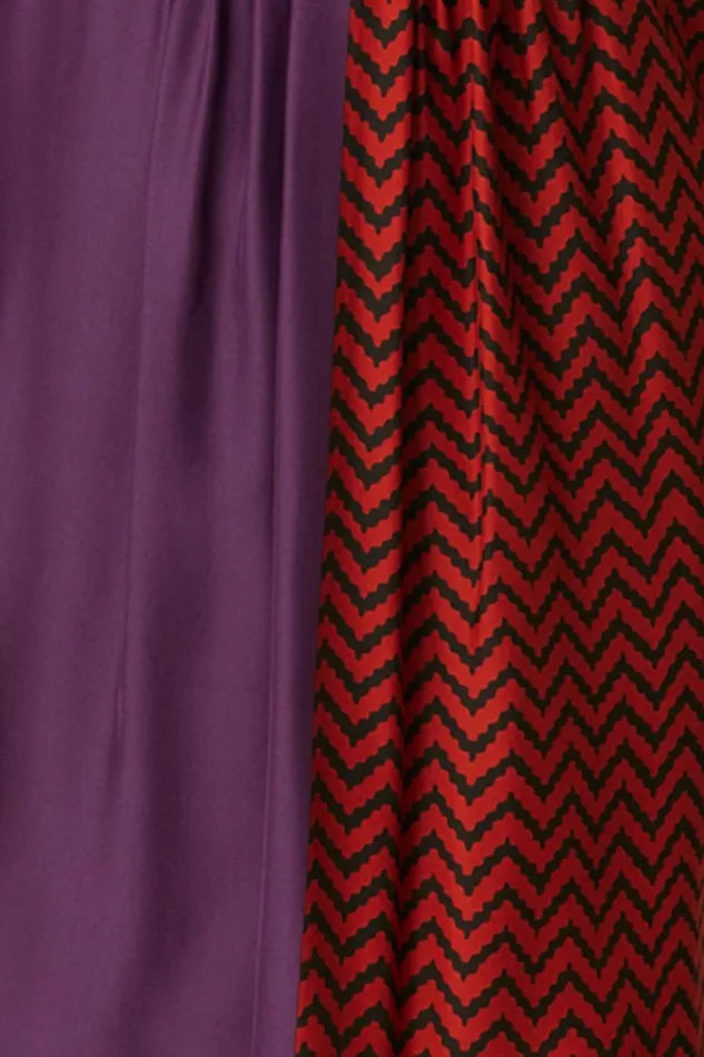 Women Natalie Martin Tops Ariana Tank Block Zigzag Aubergine
