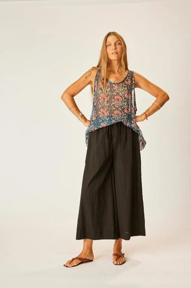 Women Natalie Martin Tops Ariana Tank Vintage Flowers Indigo