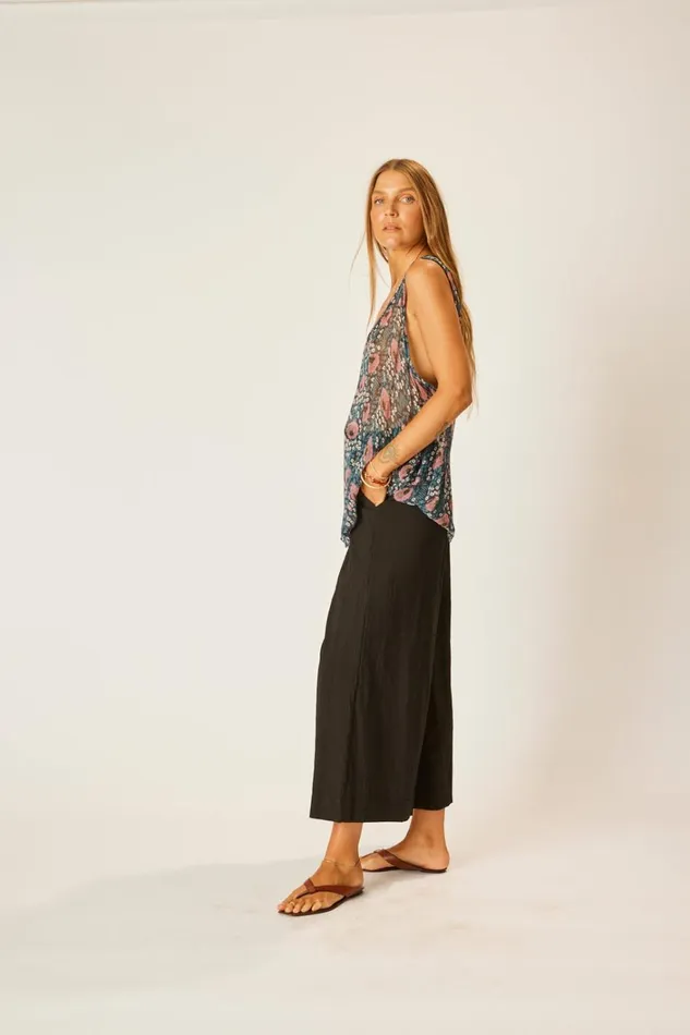 Women Natalie Martin Tops Ariana Tank Vintage Flowers Indigo