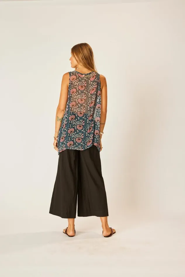 Women Natalie Martin Tops Ariana Tank Vintage Flowers Indigo