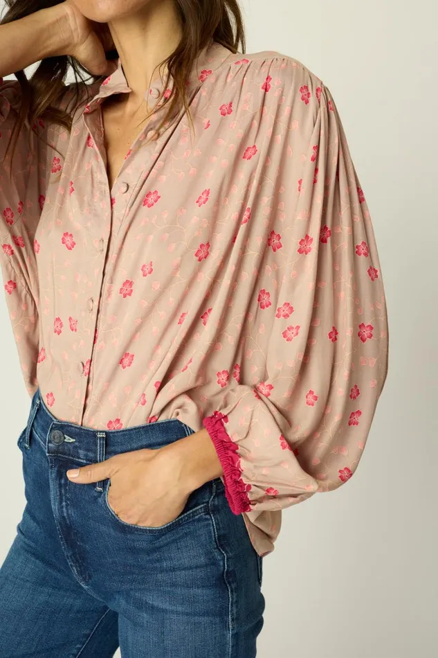 Women Natalie Martin Tops Iris Top Pinwheel Mink