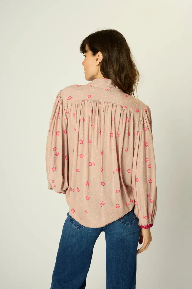 Women Natalie Martin Tops Iris Top Pinwheel Mink Women Natalie Martin Tops Iris Top Pinwheel Mink