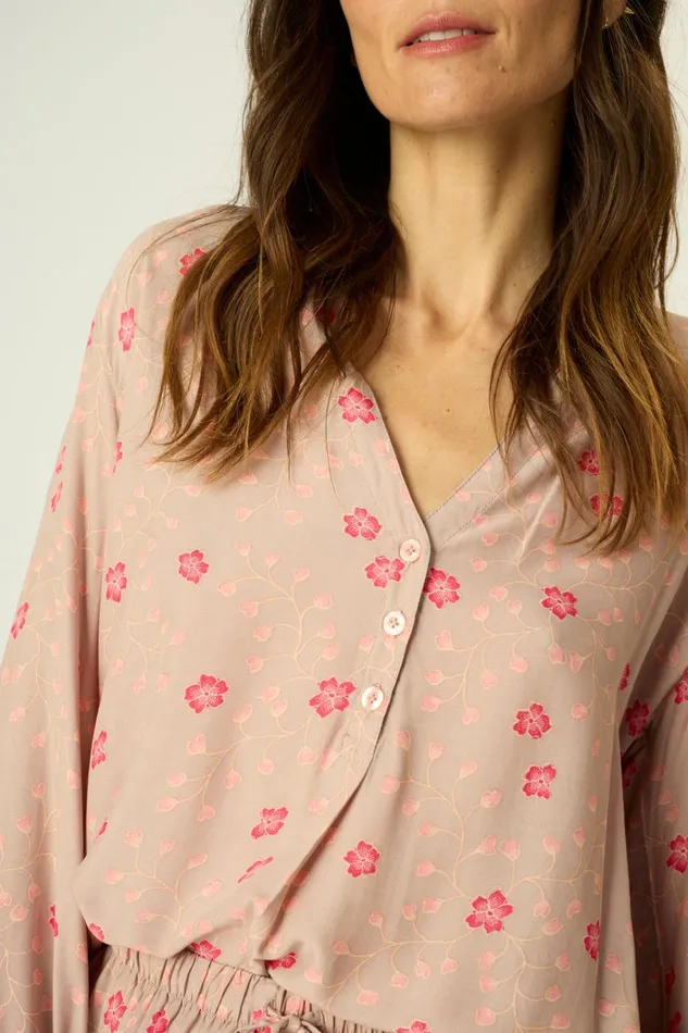 Women Natalie Martin Tops Leslie Shirt Pinwheel Mink