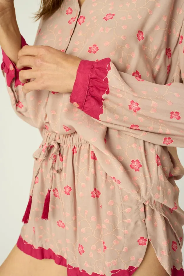 Women Natalie Martin Tops Leslie Shirt Pinwheel Mink