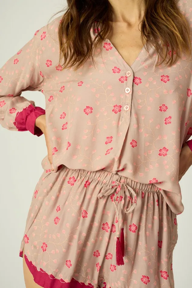 Women Natalie Martin Tops Leslie Shirt Pinwheel Mink