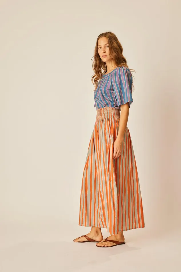 Women Natalie Martin Tops Nikki Top Batik Stripe Lavender