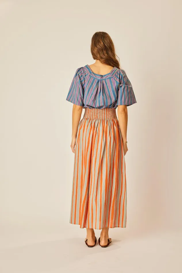 Women Natalie Martin Tops Nikki Top Batik Stripe Lavender