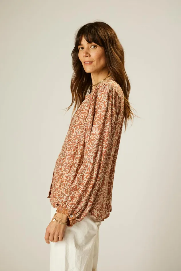 Women Natalie Martin Tops Tolan Shirt Gloriosa Sandstone