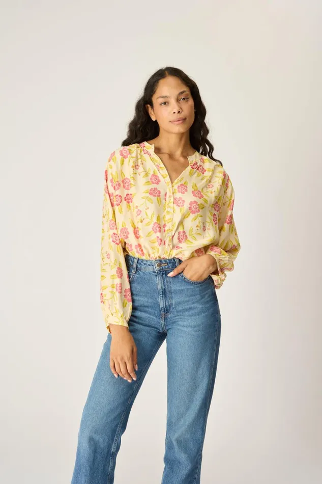 Women Natalie Martin Tops Tolan Shirt Prairie Dusty Crimson