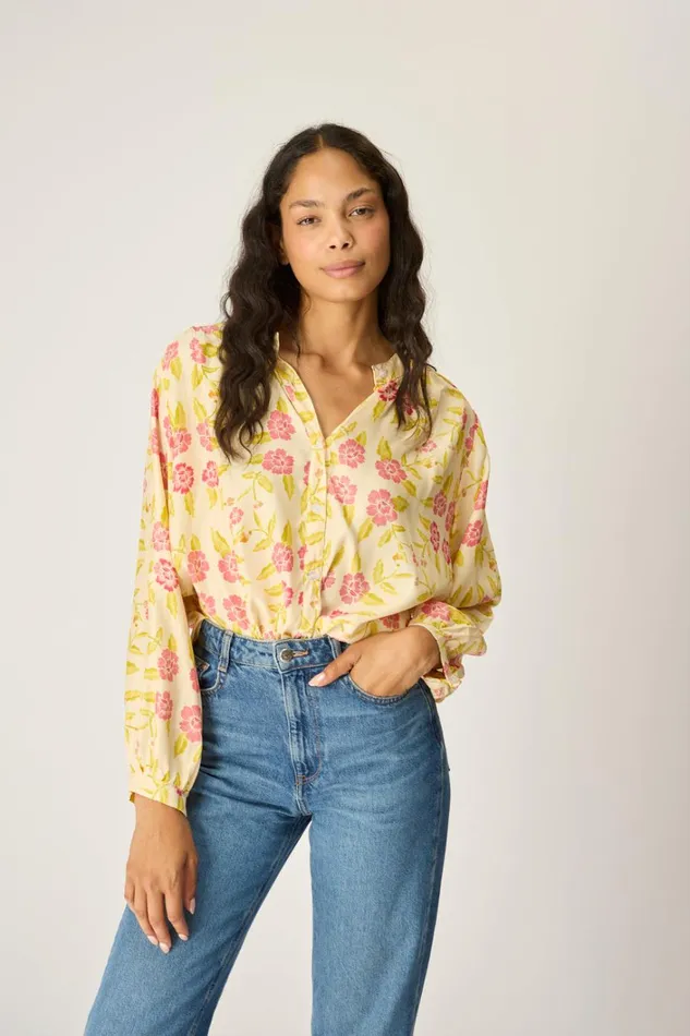Women Natalie Martin Tops Tolan Shirt Prairie Dusty Crimson