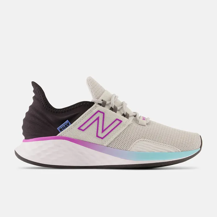 Women New Balance Fresh Foam Roav Grey Matter with Summer Aqua and Cosmic Rose Running Women New Balance Fresh Foam Roav Grey Matter with Summer Aqua and Cosmic Rose Running