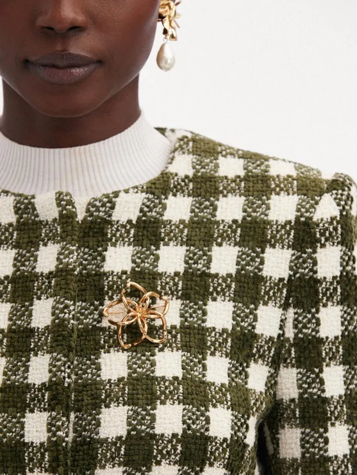 Women Oscar De La Renta Brooches and Hair Accessories O Flower Brooch Gold Women Oscar De La Renta Brooches and Hair Accessories O Flower Brooch Gold