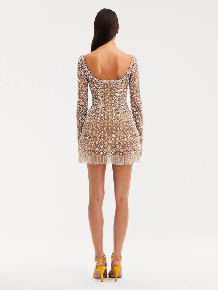 Women Oscar De La Renta Dresses Crystal Embroidered Cocktail Dress Multi Women Oscar De La Renta Dresses Crystal Embroidered Cocktail Dress Multi