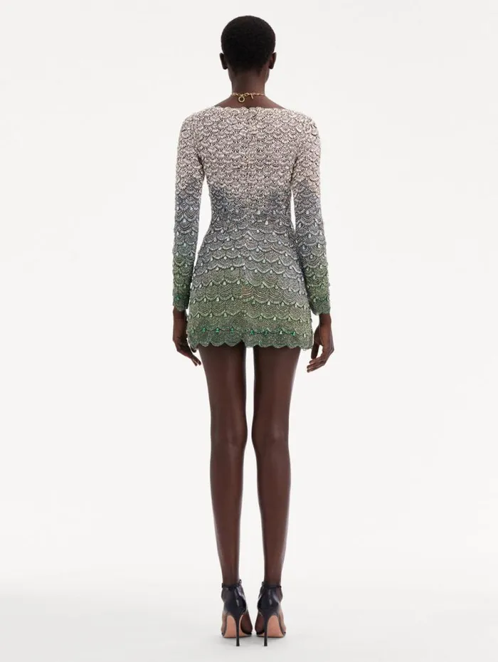 Women Oscar De La Renta Dresses Crystal Embroidered Cocktail Dress Olivine Women Oscar De La Renta Dresses Crystal Embroidered Cocktail Dress Olivine