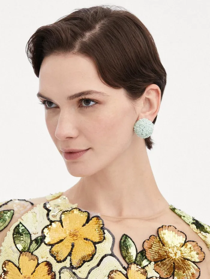 Women Oscar De La Renta Earrings Dandelion Stud Earrings Green Women Oscar De La Renta Earrings Dandelion Stud Earrings Green