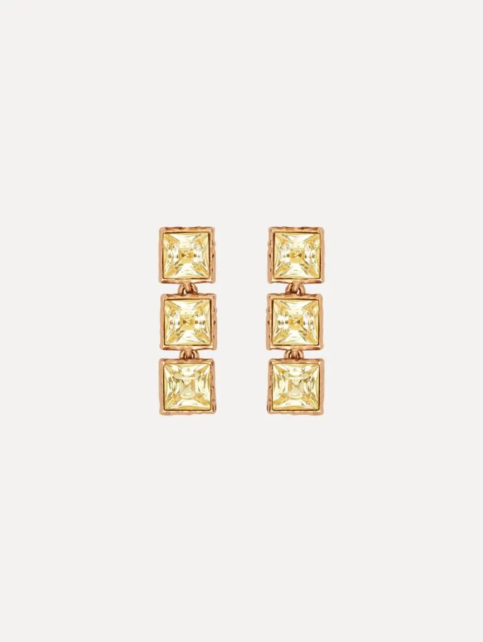 Women Oscar De La Renta Earrings Large Stone Tennis Earrings Jonquil