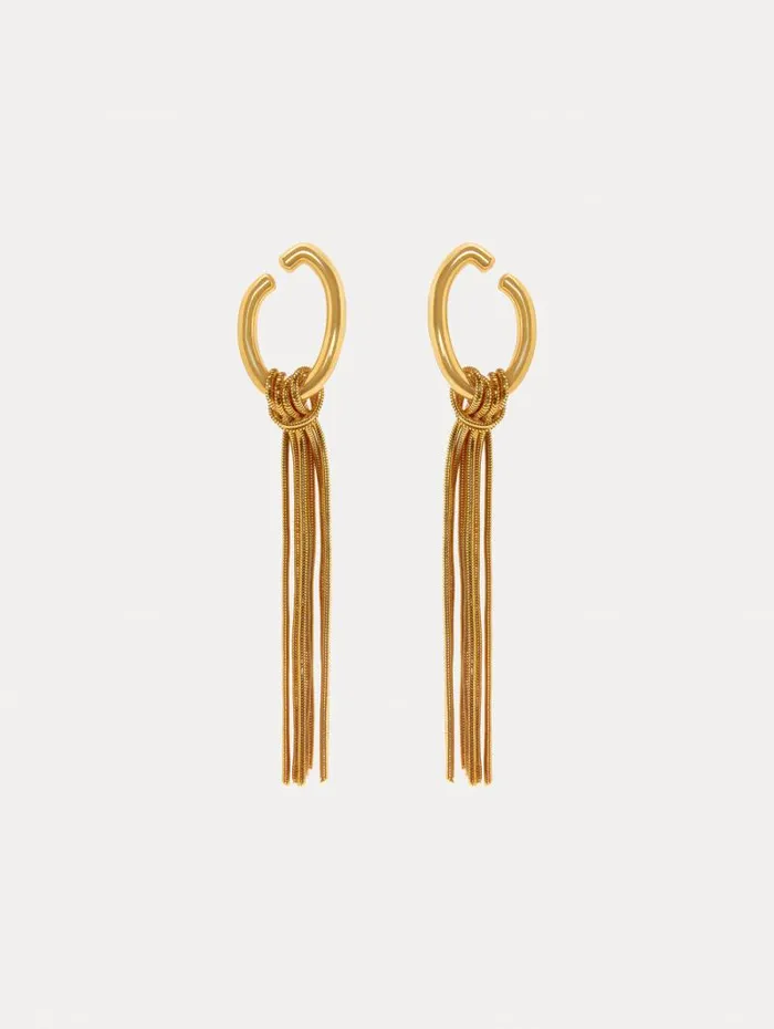 Women Oscar De La Renta Earrings O Knot Earrings Gold
