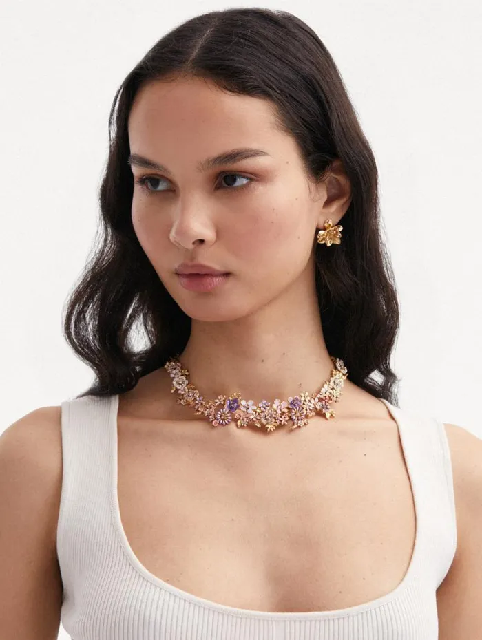 Women Oscar De La Renta Necklaces Enamel Flower Garden Necklace Multi Women Oscar De La Renta Necklaces Enamel Flower Garden Necklace Multi