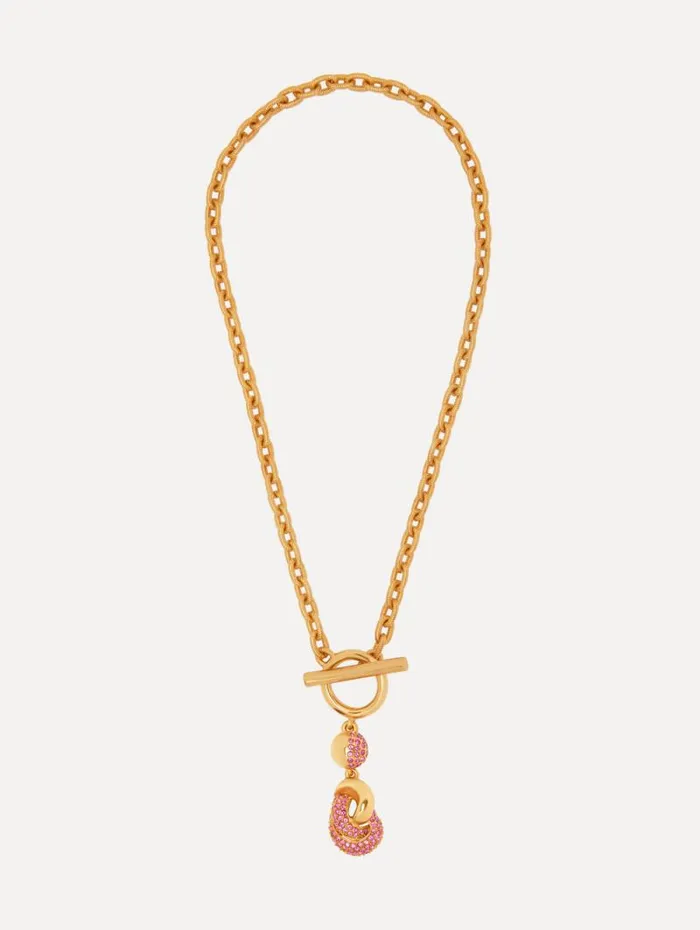 Women Oscar De La Renta Necklaces Love Knot Chain Necklace Rose