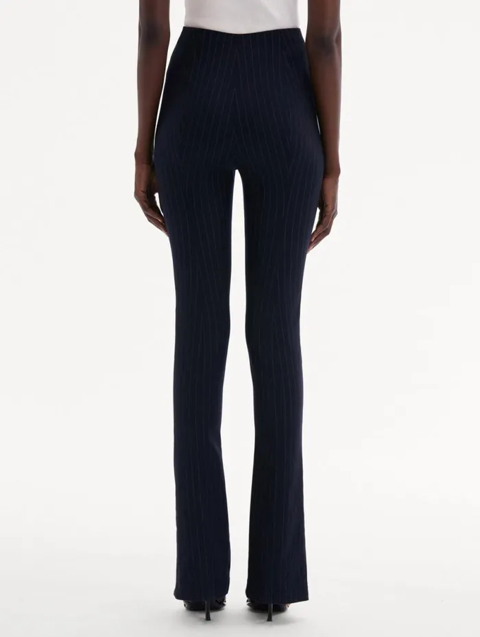 Women Oscar De La Renta Pants and Skirts Pinstriped Pant Navy and White
