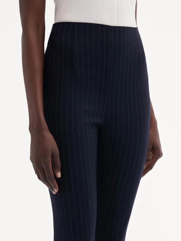 Women Oscar De La Renta Pants and Skirts Pinstriped Pant Navy and White