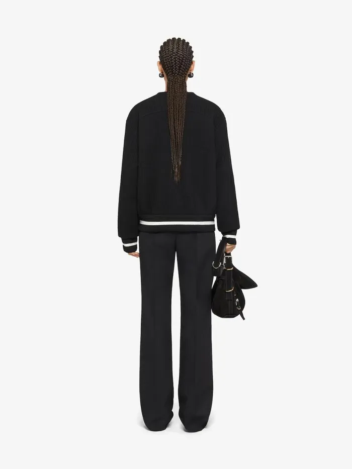 Women Outerwear and Blousons Givenchy GIVENCHY College Varsity Jacket In Wool Black