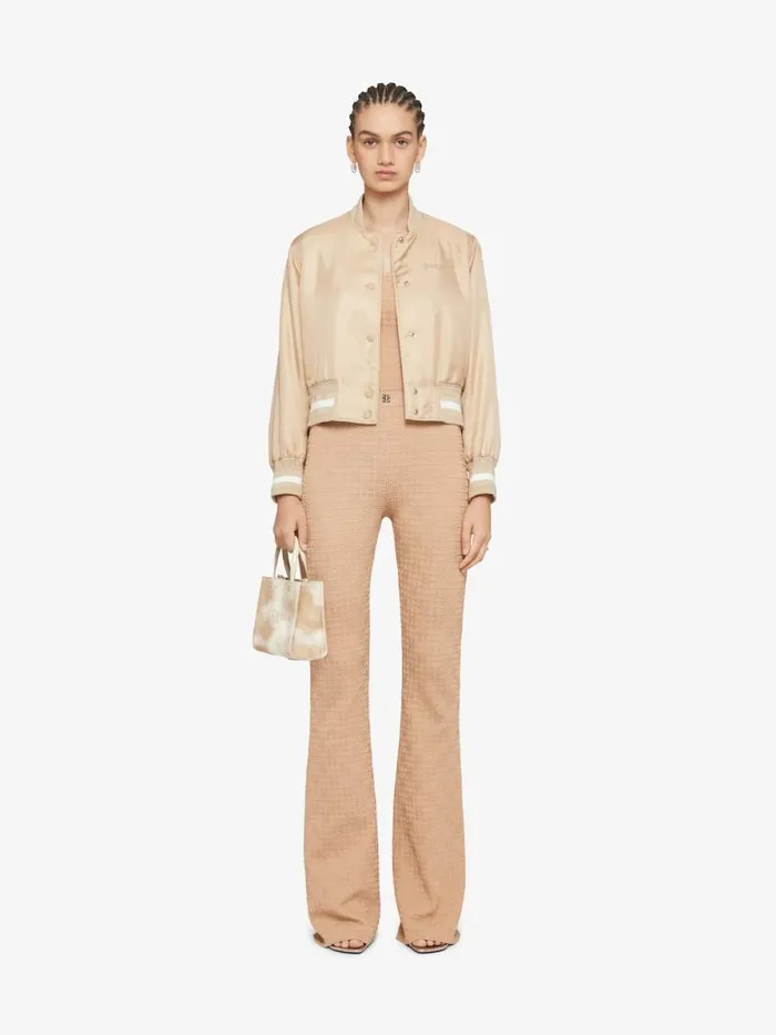 Women Outerwear and Blousons Givenchy Varsity Jacket In Silk Desert