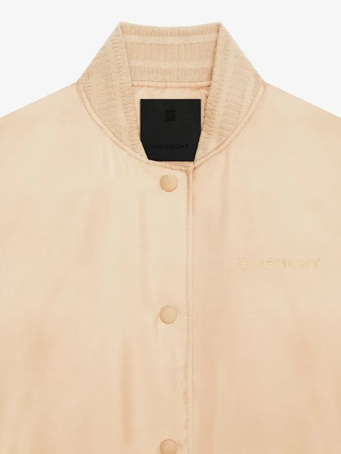 Women Outerwear and Blousons Givenchy Varsity Jacket In Silk Desert