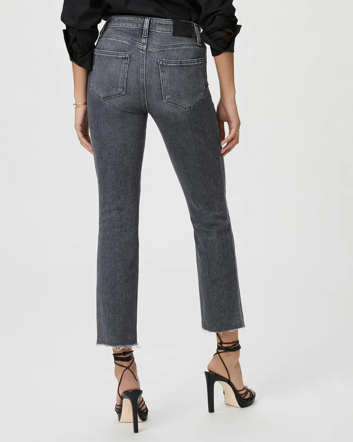 Women PAIGE Cindy Straight Jean 8211 Ash Black Straight
