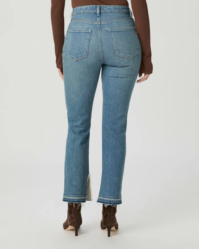 Women PAIGE Flaunt Denim Knockout Straight Jean 8211 Riff Denim