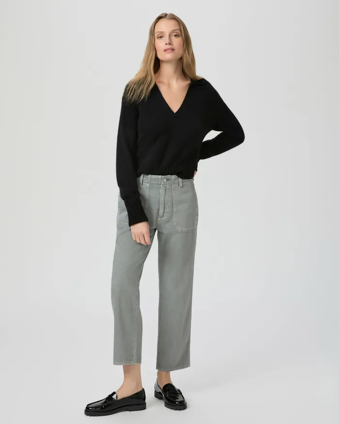 Women PAIGE Kirby Straight Pant 8211 Vintage Iron Grey Pants