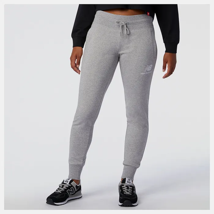 Women Pants and Leggings New Balance NB Essentials French Terry Sweatpant ATHLETIC GREY