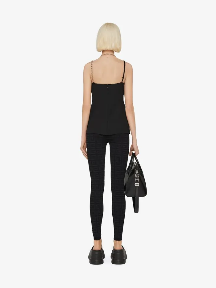 Women Pants and Shorts Givenchy Leggings In 4G Jacquard Black